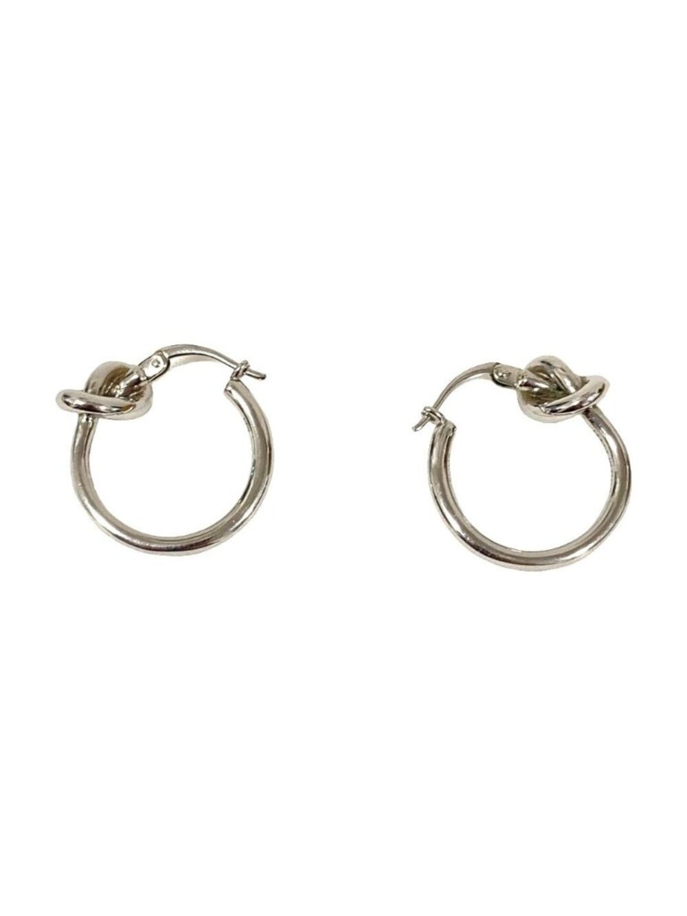 Celine Knot Earrings Silver